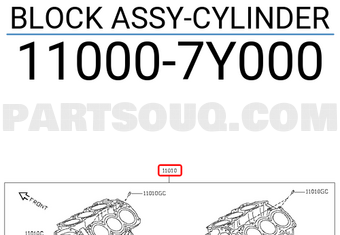 Nissan 110007Y000 BLOCK ASSY-CYLINDER