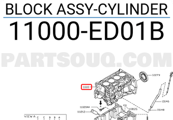 Nissan 11000ED01B BLOCK ASSY-CYLINDER