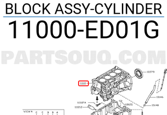 Nissan 11000ED01G BLOCK ASSY-CYLINDER
