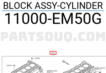 Nissan 11000EM50G BLOCK ASSY-CYLINDER