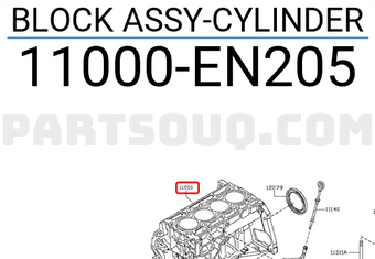 Nissan 11000EN205 BLOCK ASSY-CYLINDER