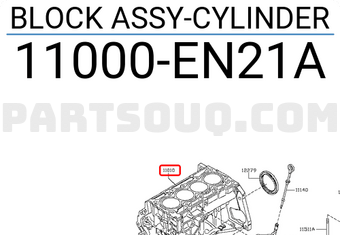 Nissan 11000EN21A BLOCK ASSY-CYLINDER
