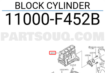 Nissan 11000F452B BLOCK CYLINDER