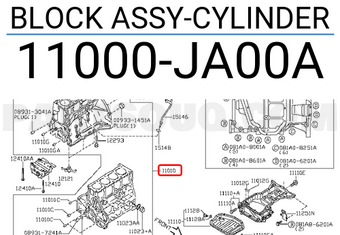 Nissan 11000JA00A BLOCK ASSY-CYLINDER