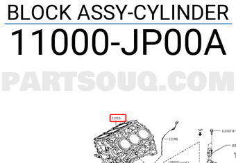 Nissan 11000JP00A BLOCK ASSY-CYLINDER
