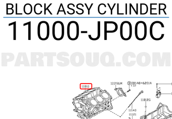 Nissan 11000JP00C BLOCK ASSY CYLINDER