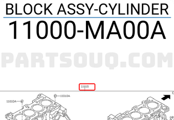 Nissan 11000MA00A BLOCK ASSY-CYLINDER