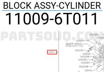 Nissan 110096T011 BLOCK ASSY-CYLINDER