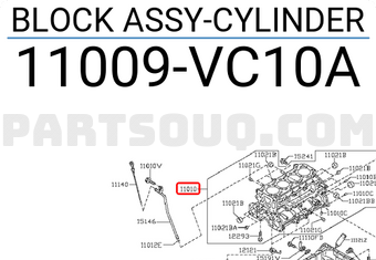 Nissan 11009VC10A BLOCK ASSY-CYLINDER