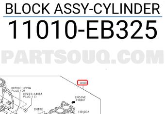 Nissan 11010EB325 BLOCK ASSY-CYLINDER