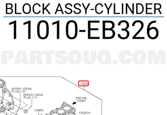 Nissan 11010EB326 BLOCK ASSY-CYLINDER