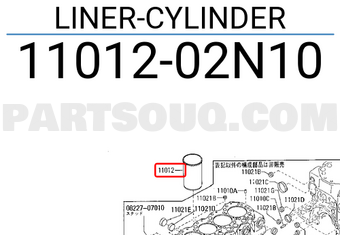 Nissan 1101202N10 LINER-CYLINDER