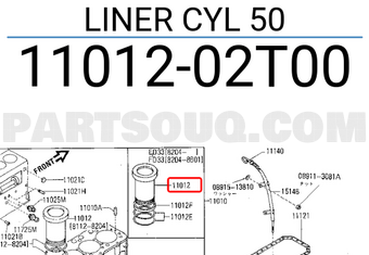 Nissan 1101202T00 LINER CYL 50
