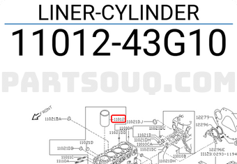 Nissan 1101243G10 LINER-CYLINDER