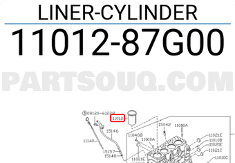 Nissan 1101287G00 LINER-CYLINDER
