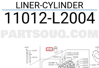 Nissan 11012L2004 LINER-CYLINDER