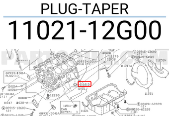 Nissan 1102112G00 PLUG-TAPER