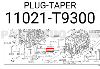 Nissan 11021T9300 PLUG-TAPER