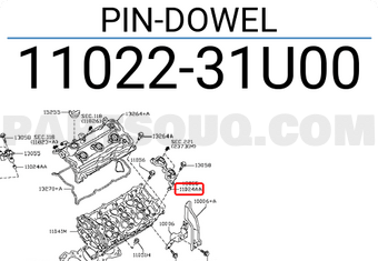 Nissan 1102231U00 PIN-DOWEL