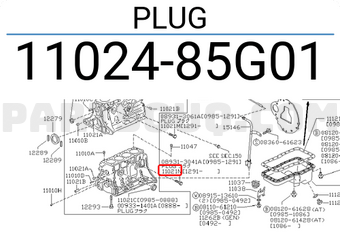 Nissan 1102485G01 PLUG
