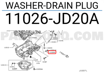 Nissan 11026JD20A WASHER-DRAIN PLUG