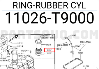 Nissan 11026T9000 RING-RUBBER CYL