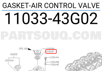 Nissan 1103343G02 GASKET-AIR CONTROL VALVE