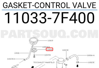 Nissan 110337F400 GASKET-CONTROL VALVE