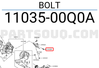 Nissan 1103500Q0A BOLT
