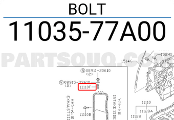 Nissan 1103577A00 BOLT
