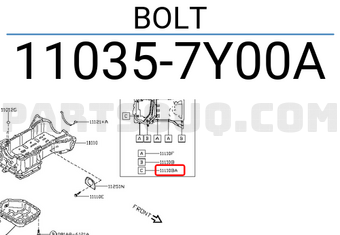 Nissan 110357Y00A BOLT