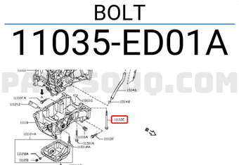 Nissan 11035ED01A BOLT