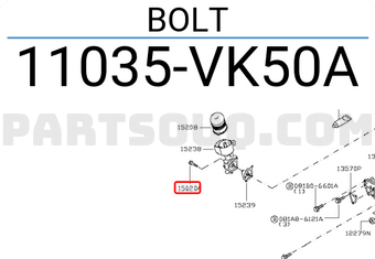 Nissan 11035VK50A BOLT