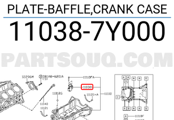 Nissan 110387Y000 PLATE-BAFFLE,CRANK CASE