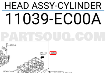 Nissan 11039EC00A HEAD ASSY-CYLINDER