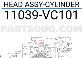 Nissan 11039VC101 HEAD ASSY-CYLINDER