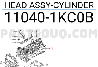 Nissan 110401KC0B HEAD ASSY-CYLINDER