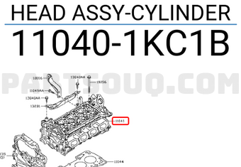 Nissan 110401KC1B HEAD ASSY-CYLINDER