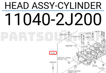 Nissan 110402J200 HEAD ASSY-CYLINDER