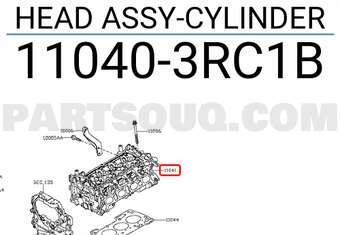 Nissan 110403RC1B HEAD ASSY-CYLINDER
