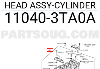 Nissan 110403TA0A HEAD ASSY-CYLINDER