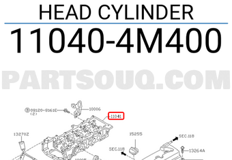 Nissan 110404M400 HEAD CYLINDER