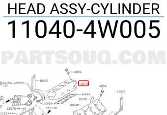 Nissan 110404W005 HEAD ASSY-CYLINDER