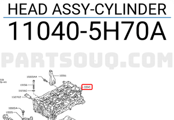 Nissan 110405H70A HEAD ASSY-CYLINDER