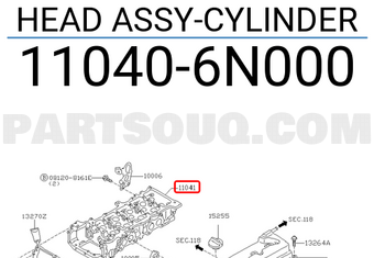 Nissan 110406N000 HEAD ASSY-CYLINDER