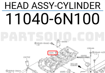 Nissan 110406N100 HEAD ASSY-CYLINDER