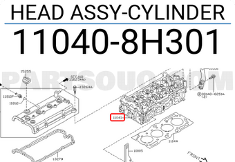 Nissan 110408H301 HEAD ASSY-CYLINDER