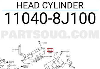 Nissan 110408J100 HEAD CYLINDER