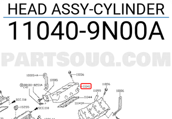 Nissan 110409N00A HEAD ASSY-CYLINDER