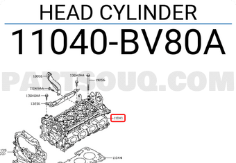 Nissan 11040BV80A HEAD CYLINDER